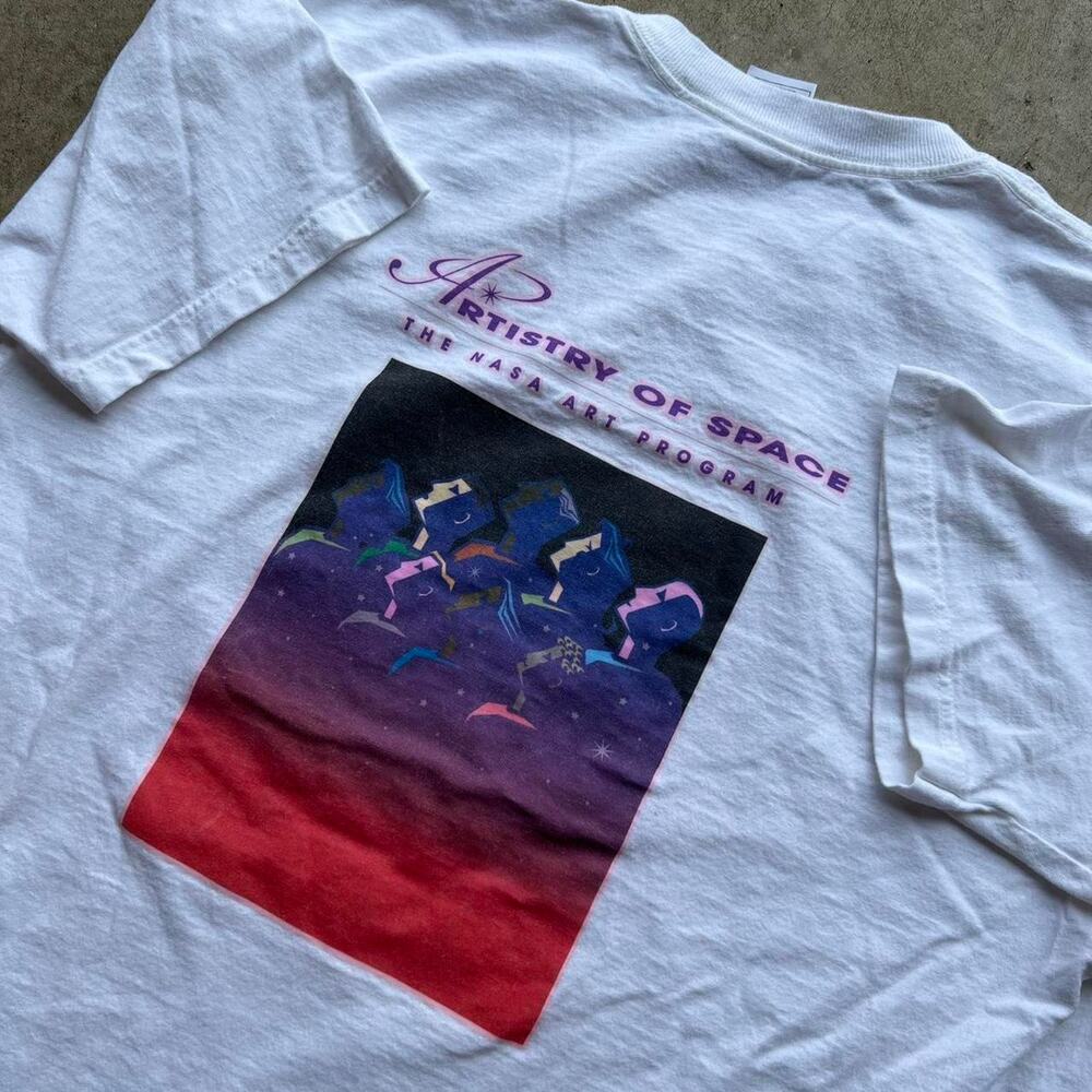 Vintage 90s NASA Art Program T-Shirt | Artistry of Space Exhibit | XL